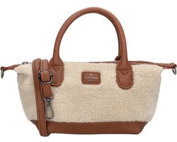 Charm London Buckingham teddy Crossbody Tasje - Schoudertas - Handtasje - Dames Tas - Beige.