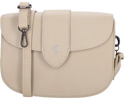 Charm London Castle Hill Crossbodytas - Schoudertas - Schouderband - Overslag - Ritssluiting - Dames Tas - Beige.
