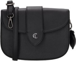 Charm London Castle Hill Crossbodytas - Schoudertas - Schouderband - Overslag - Ritssluiting - Dames Tas- Zwart
