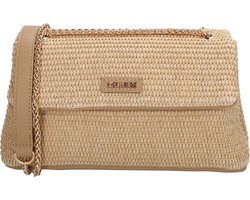 Charm London Paris Crossbodytas - Schoudertas - Rietlook - Goude Hardware - Dames - Dames Tas - Lichttaupe