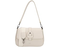 Charm London Uptown Crossbodytas - Schouderband - Dames - Schouderband - Overslag - Dames Tas - Gebroken wit