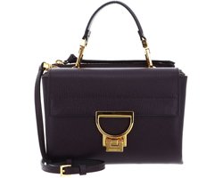COCCINELLE Leren schoudertas avondtas Arlettis Handbag Grainy Leather Prune donkerpaars