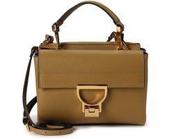 COCCINELLE Leren schoudertas avondtas Arlettis Handbag Grainy Leather Seagrass kaki