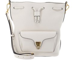 COCCINELLE Leren schoudertas Beat Generatio Bucket Bag Pearl crème