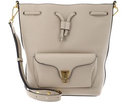 COCCINELLE Leren schoudertas Beat Generatio Bucket Bag Sandshell beige