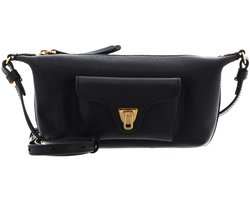 COCCINELLE Leren schoudertas Beat Generatio Mini Bag Grained Leather Noir zwart