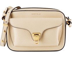 COCCINELLE Leren schoudertas Beat Soft Camera Bag Sandshell beige