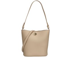 COCCINELLE Leren schoudertas Nikla Mini Bag Double Grainy Leather Sandshell / Seagrass beige