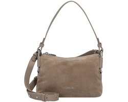 COCCINELLE Leren schoudertas Rebekka Suede Mini Bag Grained Leather Warm Taupe