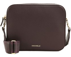 COCCINELLE Leren schoudertas Tebe Crossover Bag Prune donkerpaars