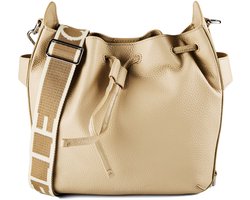COCCINELLE schoudertas Gretel Ribbon Crossbody Bag Sandshell beige