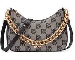 DKNY schoudertas handtas Jenna Demi Crossbody Bag BK Logo - BK zwart