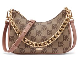 DKNY schoudertas handtas Jenna Demi Crossbody Bag Chino / Hot Cocoa Lichtbruin