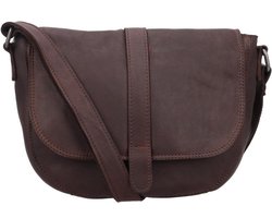 DSTRCT Medium Crossbodytas / Schoudertas Dames - Leer - Preston Park - Bruin