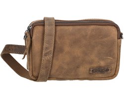 Enrico Benetti Genua Leren Crossbodytas - Dames Schoudertasje van Leer - Camel
