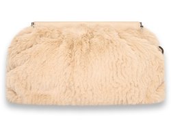 Faux fur crossover ( champagne kleurige )
