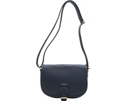 Flora & Co crossbody tasje met flap - ritssluiting - blauw