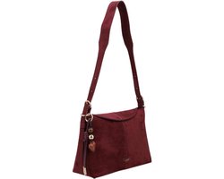 Flora & Co Medium Crossbodytas / Schoudertas Dames - Amelie - Bordeaux Rood