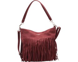 Flora&Co - Handtas - Suede look - bordeaux