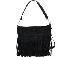 Flora&Co - Handtas - Suede look - zwart