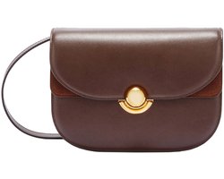 FURLA Leren schoudertas Sfera Crossbody Round Cioccolato donkerbruin