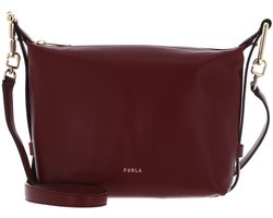 FURLA Leren schoudertas Vitello Claris Lux Tonie Hobo Bag Rubino donkerrood
