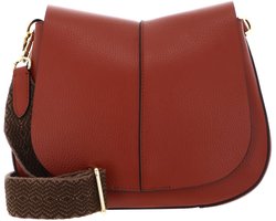 GIANNI CHIARINI Leren schoudertas Helena Round Crossbody Bag Brick Red terracotta