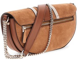 Guess Kleine Crossbodytas / Schoudertas Dames - Suede - Erenia - Cognac