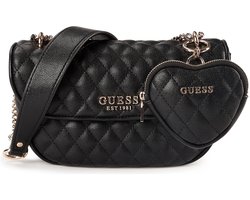 GUESS schoudertas Atabey Convertible Xbody Flap Black zwart