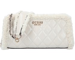 GUESS schoudertas Cristi Top Zip Crossbody Bag Bone crème