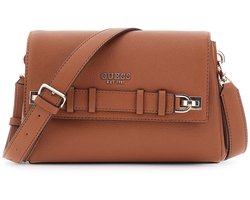 GUESS schoudertas Gregoria Crossbody Flap Bag Cognac bruine