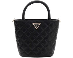 GUESS schoudertas handtas Giully II Mini Tote Black beige