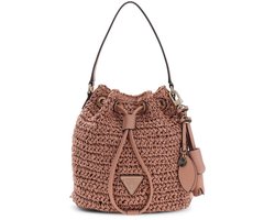 GUESS schoudertas handtas Ofelia Top Handle Bucket Coral Pink oud roze