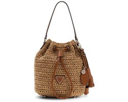 GUESS schoudertas handtas Ofelia Top Handle Bucket Natural / Cognac Lichtbruin