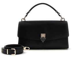 GUESS schoudertas handtas Patsie Top Handle Flap Bag Black zwart