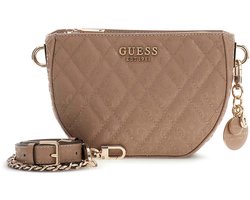 GUESS schoudertas Isemay Mini Crossbody Bag Pale Mocha Taupe