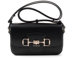GUESS schoudertas Janie Convertible Xbody Flap Black zwart