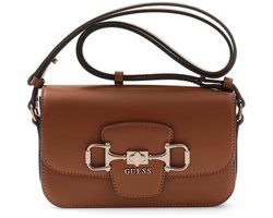 GUESS schoudertas Janie Convertible Xbody Flap Cognac bruine