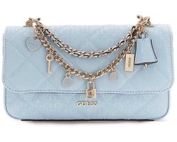 GUESS schoudertas Libby Flap Crossbody Bag Aqua Lichtblauw