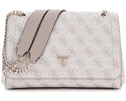 GUESS schoudertas Noelle II Convertible Xbody Flap Bag Dark Taupe Logo