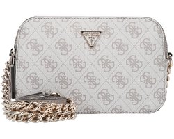 GUESS schoudertas Noelle II Crossbody Camera Bag Dark Taupe Logo roze