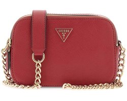 GUESS schoudertas Noelle II Crossbody Camera Bag Garnet donkerrood