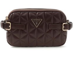 GUESS schoudertas Paisleigh Mini Camera Bag Espresso donkerbruin