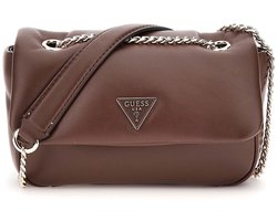 GUESS schoudertas Sunetra Mini Convertible Crossbody Flap Espresso donkerbruin