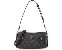 GUESS schoudertas Yesba Mini Top Zip Bag Coal Logo donkergrijs