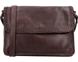 Hide & Stitches Inspired by Country Crossbodytas - Cowboy - Schoudertas - Leer - Dames - Leren Dames Tas - Donkerbruin