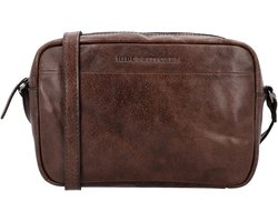 Hide & Stitches Westland Leren Crossbodytas - Donkerbruin