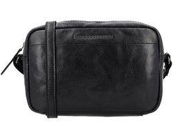 Hide & Stitches Westland Leren Crossbodytas - Zwart