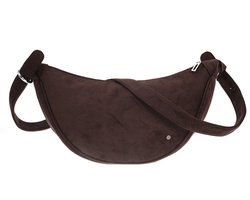 I'm Dutch - Roswell - Schoudertas - Crossbodytas - Ruim - Suede - Donkerbruin