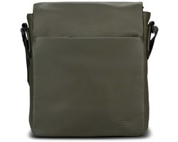 JOST schoudertas met laptopvak Tromsoe Crossover Olive olijfgroen
